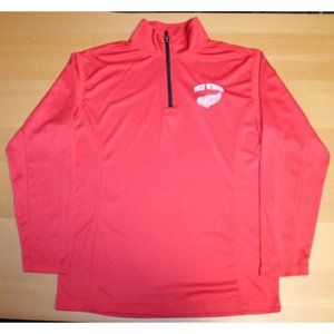 NHL Official Hockey Detroit Red Wings 1/4 Zip Long Sleeve Pullover Small